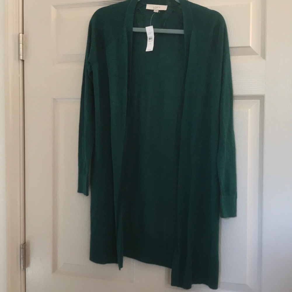 XS  NWT Mediterranean green linen blend cardigan.